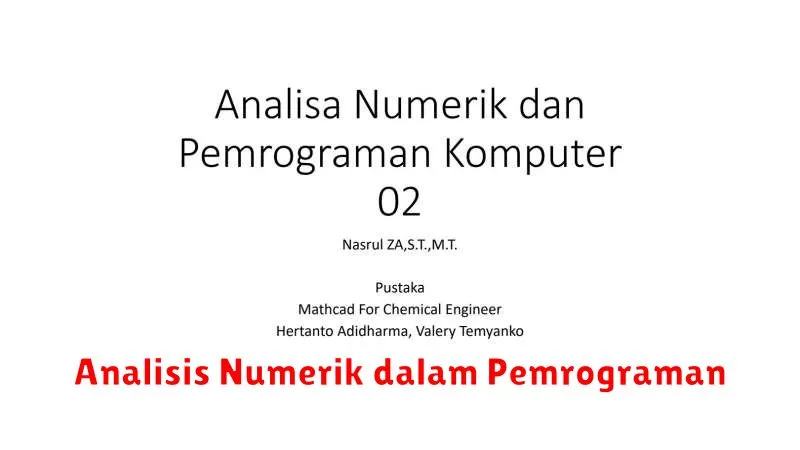 Analisis Numerik dalam Pemrograman