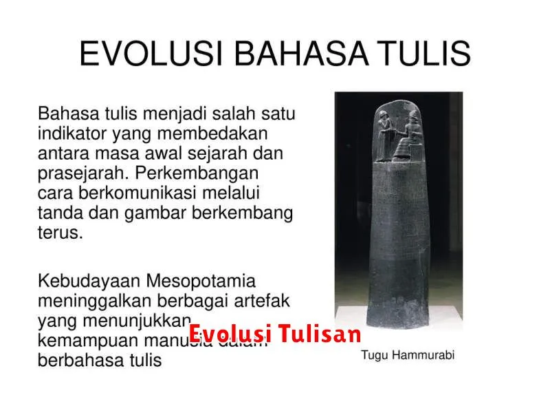 Evolusi Tulisan