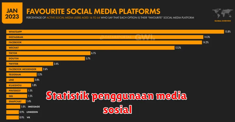 Statistik penggunaan media sosial