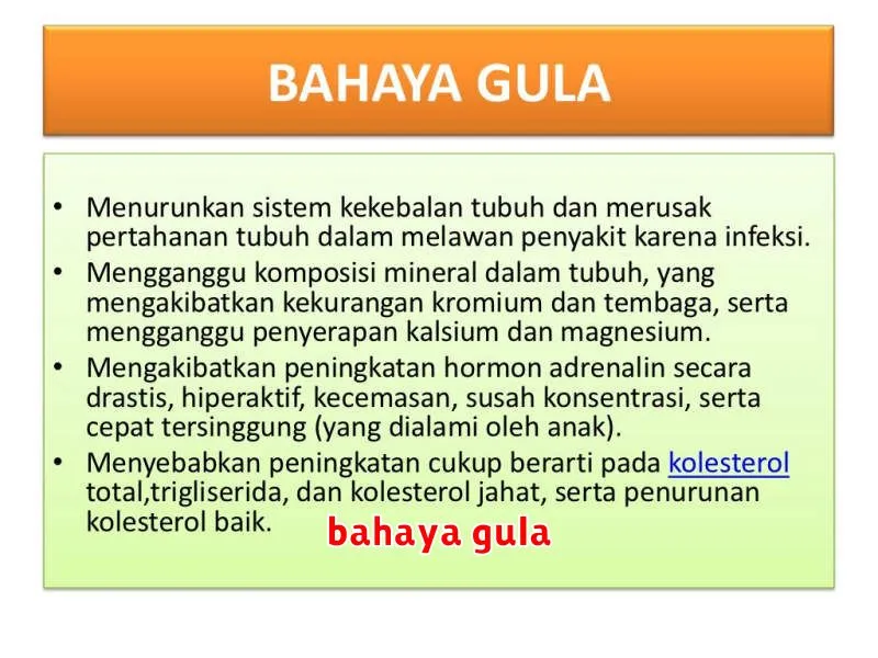 bahaya gula