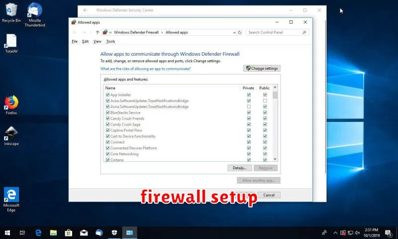 firewall setup