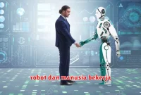 robot dan manusia bekerja