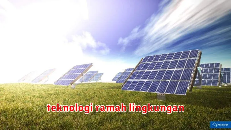 teknologi ramah lingkungan